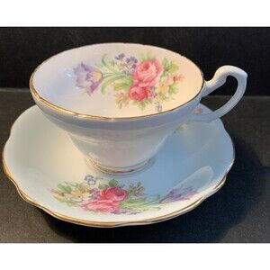 EB Foley Tulip Cup and Saucer Fine Bone China, Made in England